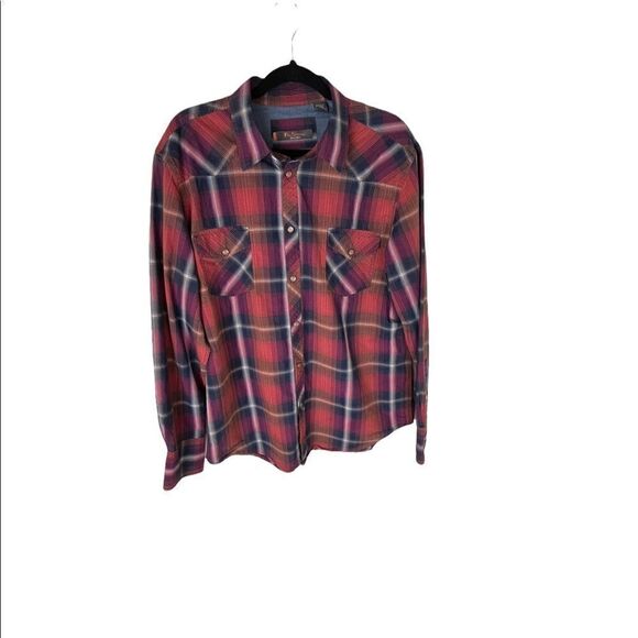 Gently Used 3XL Ben Sherman Plaid L/S Western-wear Shirt - Picture 2 of 6
